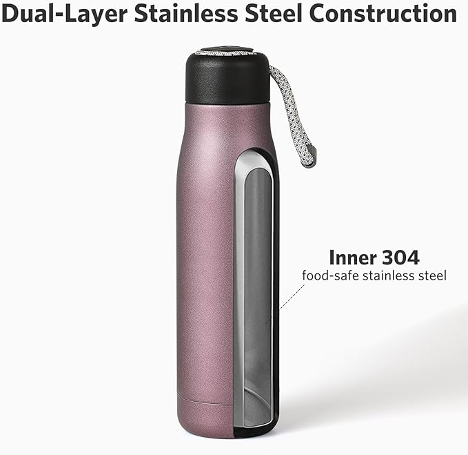 Water Bottle with Portable Lid Metal Vacuum Insulated Stainless Steel | - Image 4