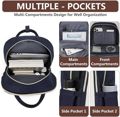 Laptop Backpack for Women, Fits 15.6 Inch Laptop Bag, Fashion Travel Work - Image 3