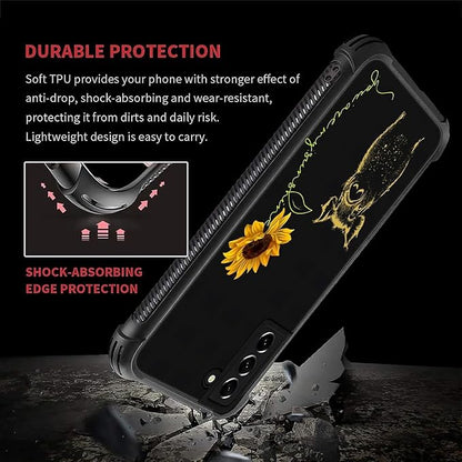for Samsung Galaxy S22 Plus Case, Pig Sunflower Yellow Sunshine Pattern Graphic - Image 6