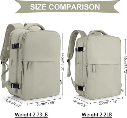 coowoz Black Travel Backpack For Women Men Airline Approved, Carry On Backpack - Image 2