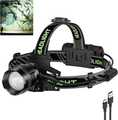 1Pack Rechargeable Headlamp Super Bright, 99000 Lumens LED Head Lamp by SuperBrightRechargeable