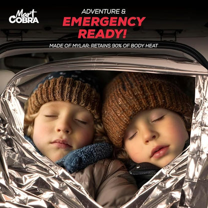 Emergency Blanket 4-Pack Space Mylar Blankets Survival Gear and Supplies - Image 4