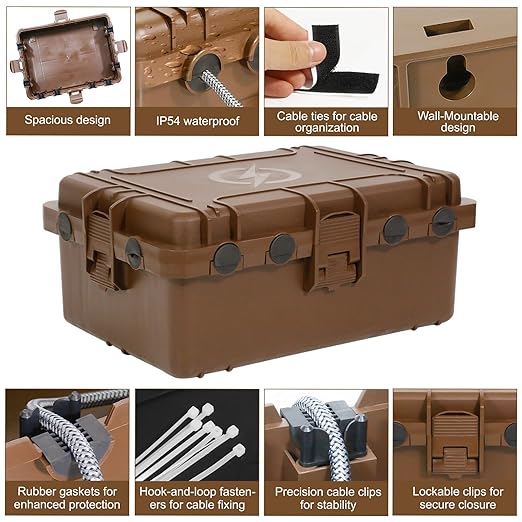 Waterproof Electrical Box, Large Outdoor Extension Cord Covers Waterproof - Image 6