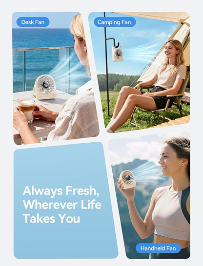 Aecooly Mini Portable Fan, Small Enough to Hold USB Desk Fan, 4 Speeds Quiet - Image 7