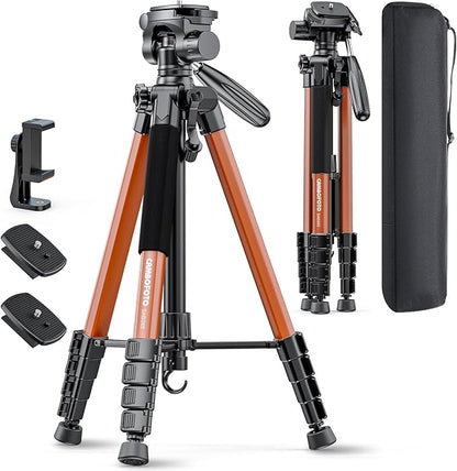 CAMBOFOTO 74"-Camera-Tripod, Professional Aluminum Heavy Duty Tripod Stand by CAMBOFOTO