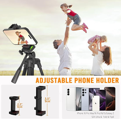 Luswemi 53'' Phone & Camera Mount Tripod Stand - Image 3