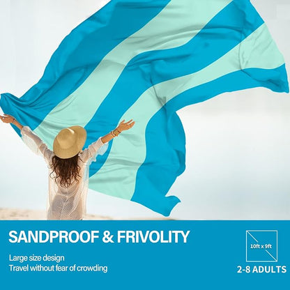 Famstar Beach Blanket Oversized Extra Large 10'X 9', Waterproof Sandproof Beach - Image 4