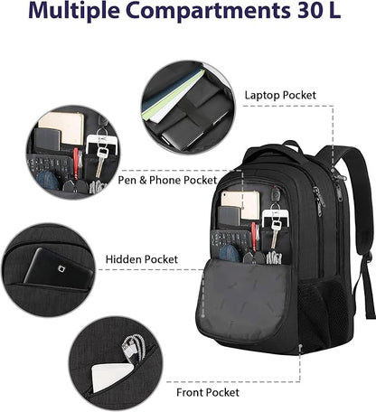 MATEIN 17 Inch Work Laptop Backpack, Large College Computer Bookbag - Image 5
