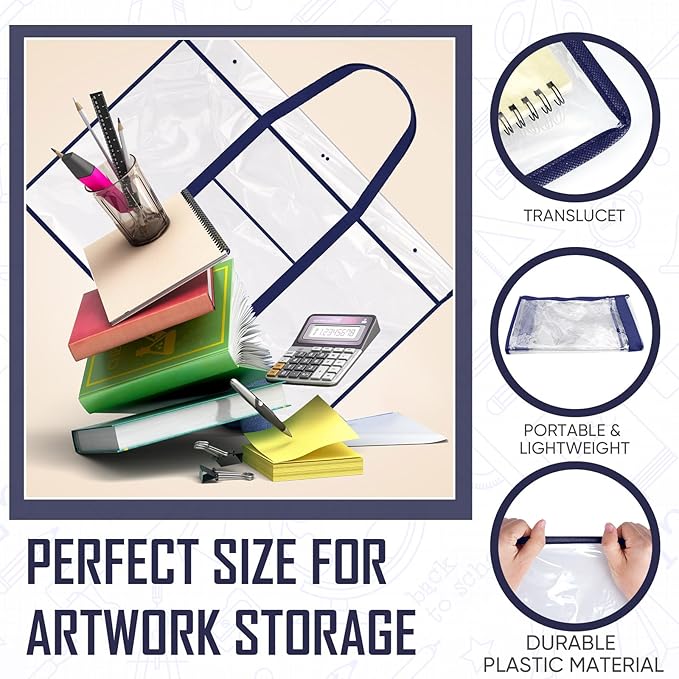 Windyun 1 Pack Large Poster Storage Bag 48" x 36" Bulletin Board Holder Art - Image 3