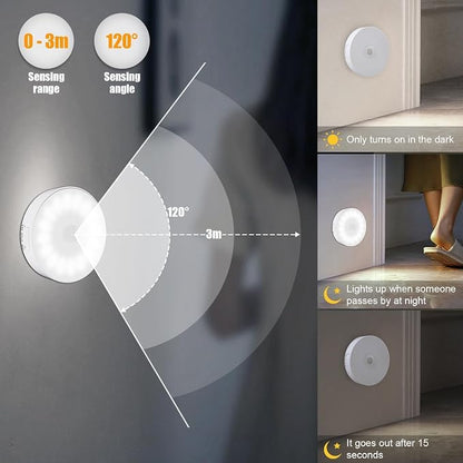 6 Pack Motion Sensor Light Indoor, USB Rechargeable Night Light, Long Last - Image 6
