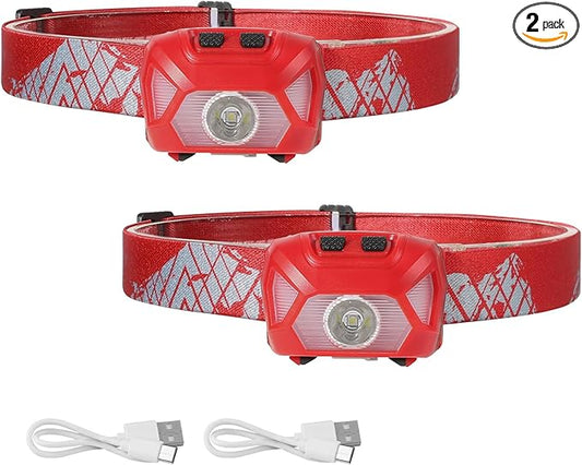 Lepro 320014 LED Rechargeable Headlamp, 2 Pack Head Lamp by Lepro