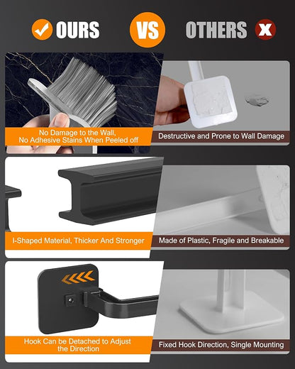 Hat Rack for Hat Storage, Strong Adhesive Hat Hooks for Wall Organizer for - Image 8