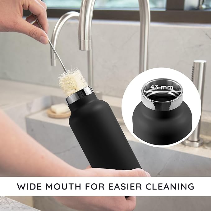 Bambaw Insulated Water Bottle 32 oz, Wide Mouth Stainless Steel Water Bottle - Image 4
