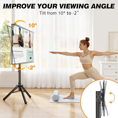 Tripod TV Stand for 23-75 inch Flat Screen/Curved TVs up to 100 lbs - Image 2