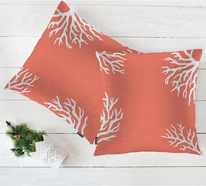Swono Ocean Coral Farmhouse Throw Pillow Covers, Tropical Sea Coral Reef Nature - Image 5