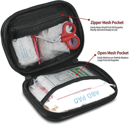 I GO 85 Pieces Hard Shell Mini Compact First Aid Kit, Small Personal Emergency - Image 3
