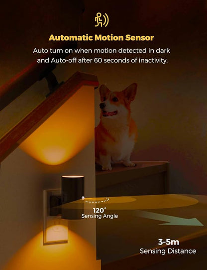 L LOHAS LED Motion Sensor Night Light, Amber Nightlights, Motion Activated - Image 3