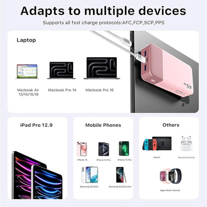 NOBIS Portable Charger, 20000mAh Power Bank, 45W Power Bank Fast Charging - Image 7