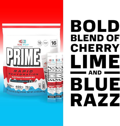 Prime Rapid Rehydration Electrolyte Powder Sticks, Ice Pop, Sugar Free - Image 3