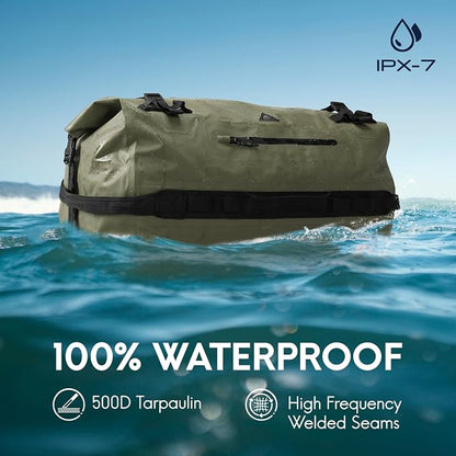 Haimont Large Waterproof Duffel Backpack Roll-Top Heavy Duty Dry Duffle Bag - Image 2