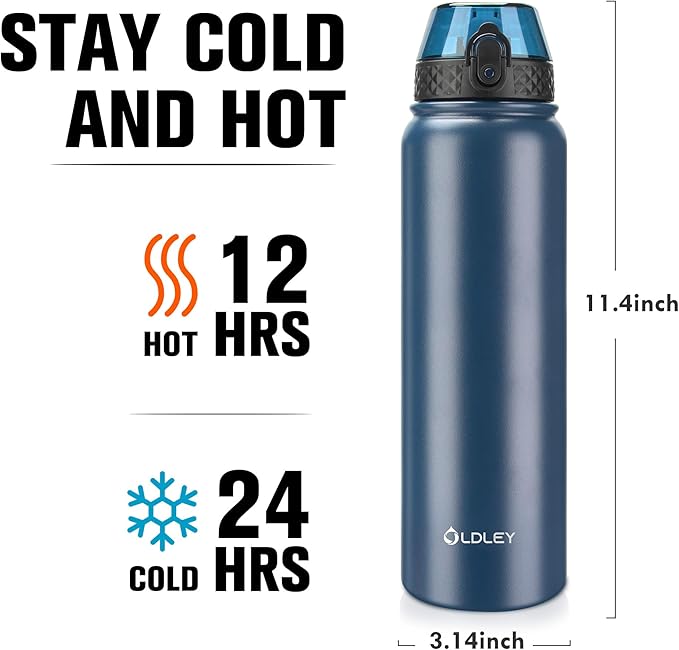 Oldley Insulated Water Bottle 32oz Water Bottles - Image 3