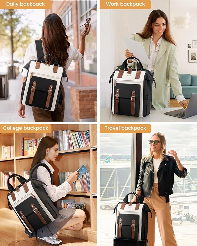LOVEVOOK Laptop Backpack for Women, Teacher Bag Work Backpack Purse Laptop - Image 9
