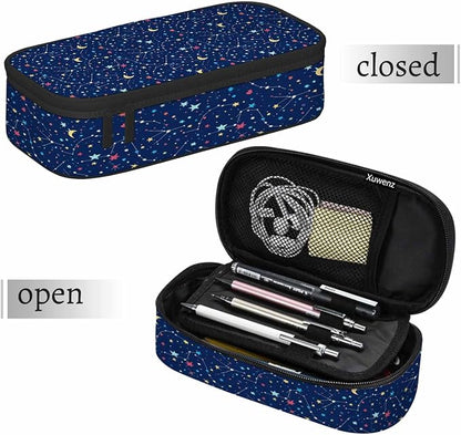 Galaxy Pencil Case Organizer Constellation Space Bright Stars Purple Stationery - Image 7