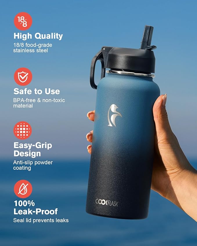 Water Bottle 32 oz Insulated - Image 3