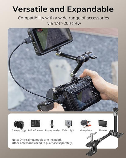 SMALLRIG Clamp w/ 1/4" and 3/8" Thread and 9.8 Inches Adjustable Friction Power - Image 5