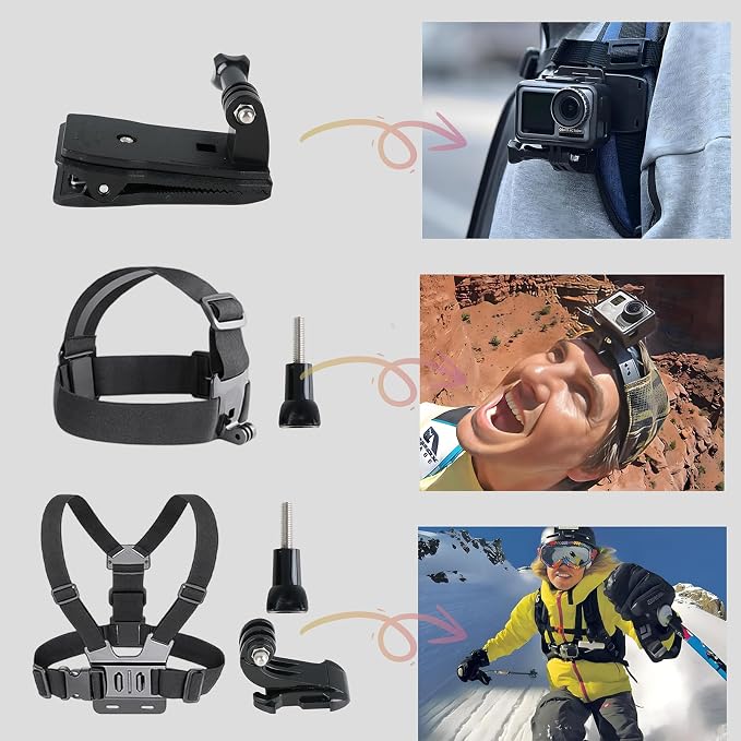Action Camera Accessory for GoPro Hero 12/11/10/9/8/7/6/5 DJI Osmo Action 5 - Image 6