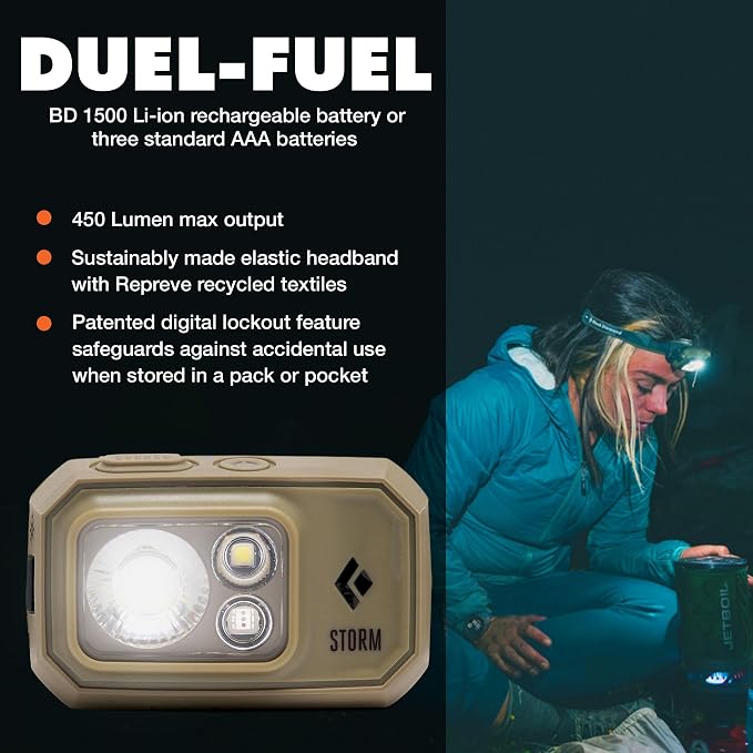 BLACK DIAMOND Storm 450 Headlamp | 450 Lumens Brightness | Waterproof & - Image 2