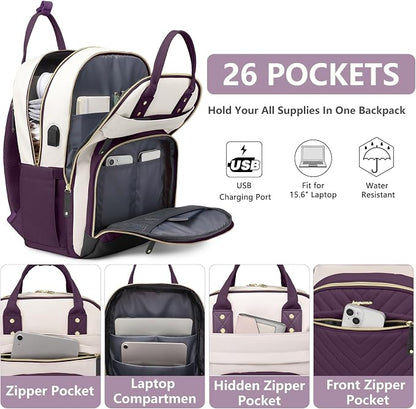 Laptop Backpack for Women Work Bag - Image 2