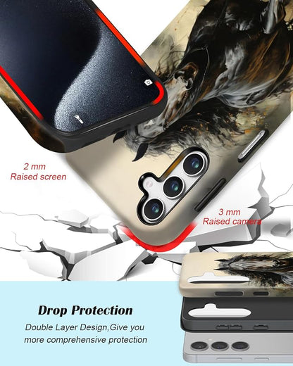 Compatible for Samsung Galaxy A16 5G Case, Dual Layer Heavy Duty 2 in 1 - Image 3