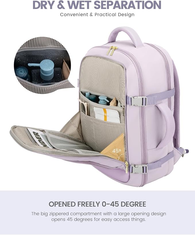 LOVEVOOK Travel Backpack For Women, 40L Carry On Backpack Flight Approved - Image 8