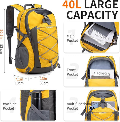40L Hiking Backpack Lightweight Daypack Waterproof Travel Camping Backpack - Image 3