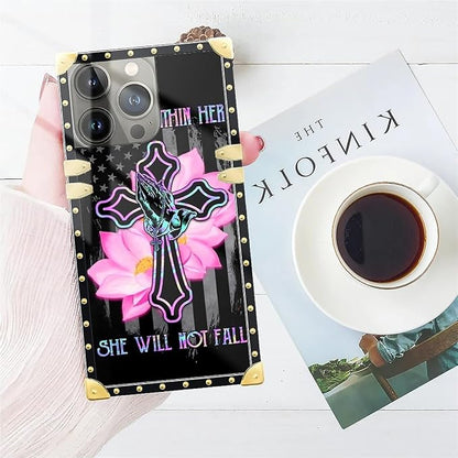 Compatible with iPhone 14 Pro Case, Praying Cross Hands Luxury Golden Decoration - Image 7