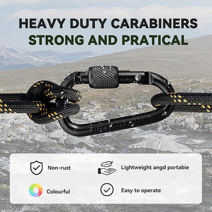 Carabiner Clip, Key Hooks for Keychain Aluminum D Ring Shape Carabiner - Image 7