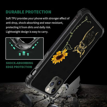 for iPhone 11 Pro Max Case, Pig Sunflower Yellow Sunshine Pattern Graphic - Image 7