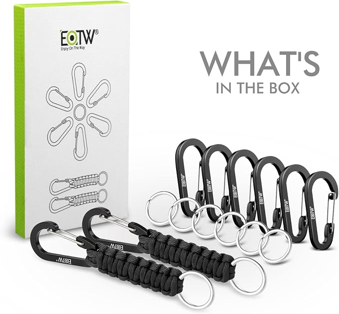 EOTW Paracord Keychain for Men Women Paracord Carabiner Backpack Keychain - Image 9