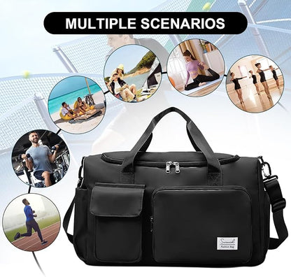 Suruid Gym Bag for Women Men, Travel Duffle Bag Large Capacity Carry On - Image 7