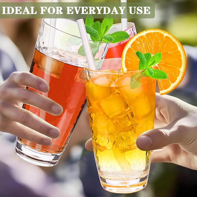 9 Pcs Plastic Drinking Tumblers Set of 14/18/24 oz, Acrylic Drinking Glasses - Image 7