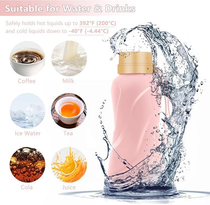 Collapsible Water Bottles, Leak Proof, Reuseable BPA Free Silicone Foldable - Image 6