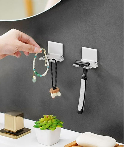 Self-Adhesive Foldable Hook | Wall-Mounted Power Cord Organizer | Razor Holder - Image 4