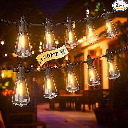 FOOMAN LED Outdoor String Lights, 150FT Outside Waterproof Patio Lights by FOOMAN