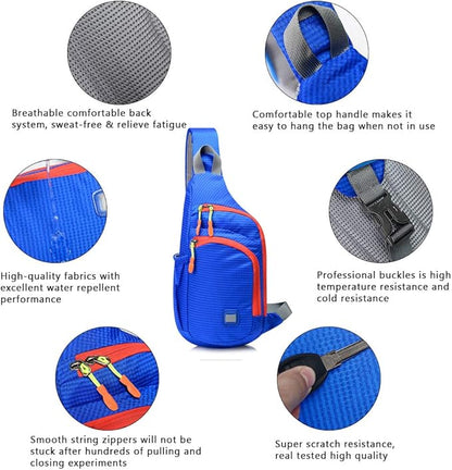 Peicees Small Sling Backpack Waterproof Unisex Shoulder Bag Chest Crossbody - Image 4