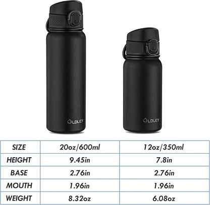 OLDLEY 20 Oz Insulated Stainless Steel Water Bottle - Image 4