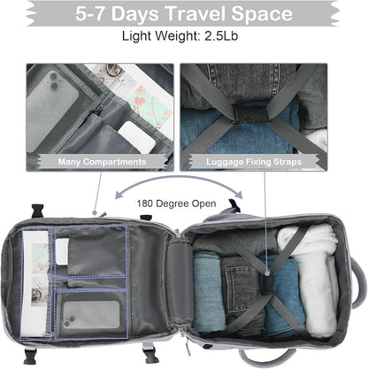 Hanples Large Travel Backpack for Women as Person Item Flight Approved - Image 5