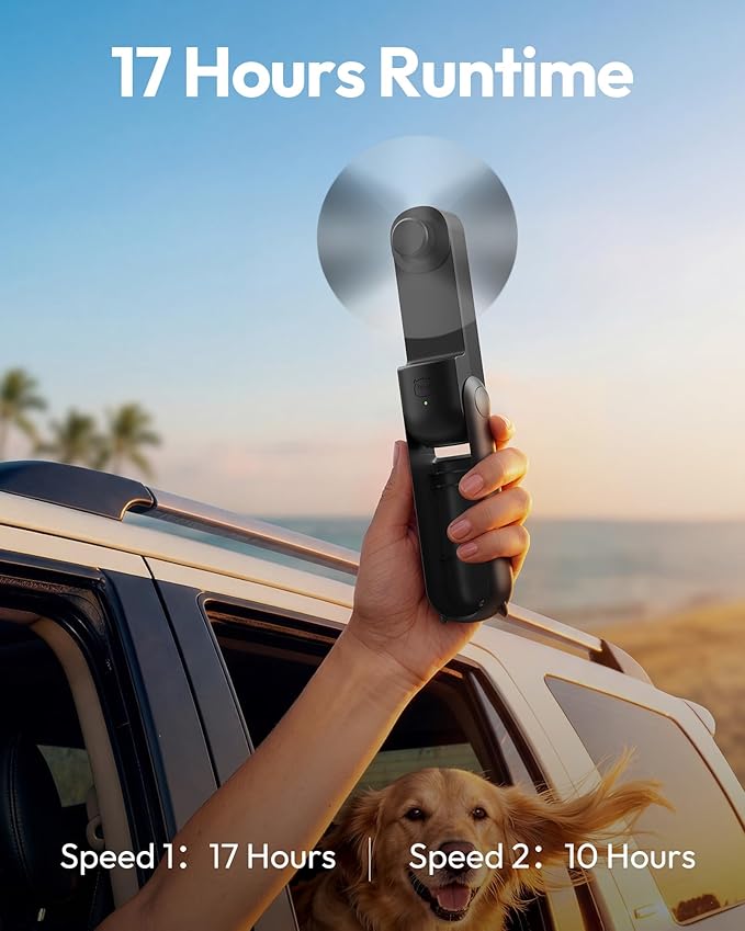 Gaiatop Portable Handheld Fan, 3 in 1 Mini Fan Handheld, Foldable Personal Fans - Image 3