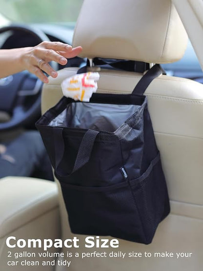Ginsco New Leak-Proof Travel Trash Bag, Hanging Car Trash Can - Image 2