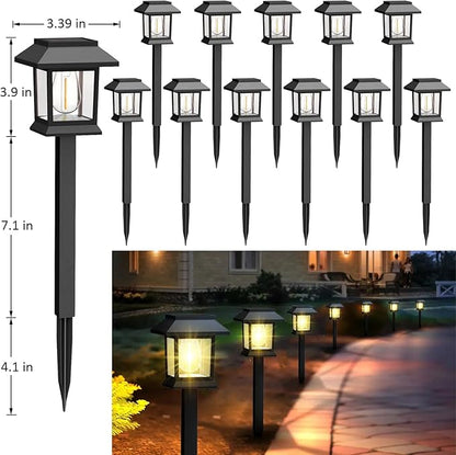 Greluna Solar Lights Outdoor, 12 Pack 3000K Waterproof Auto On/Off Solar - Image 2
